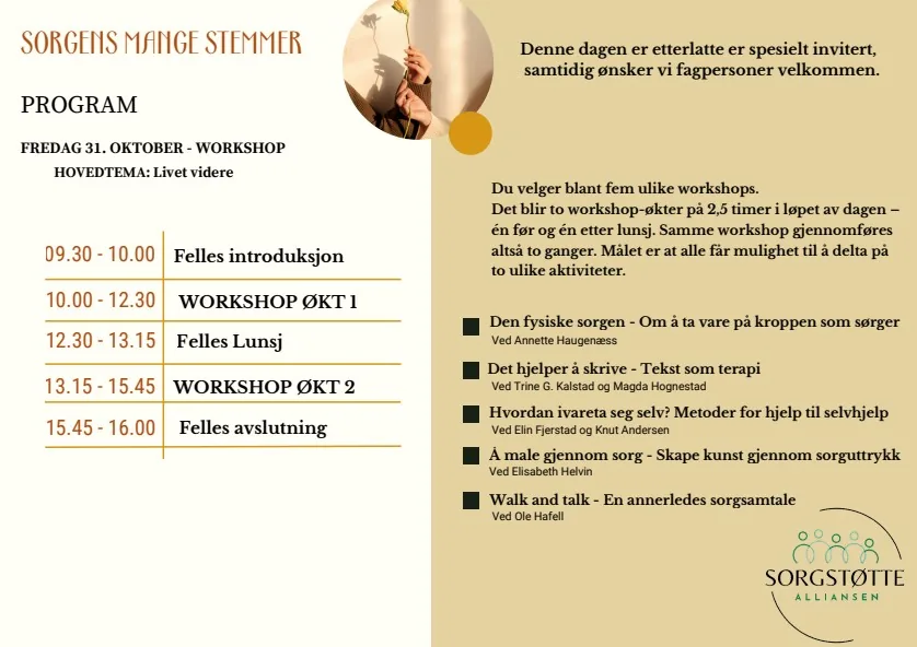 Program fredag 31. oktober – workshop (gjengitt i tekst under)